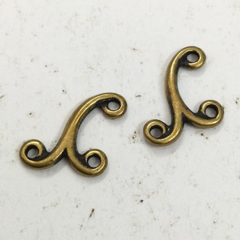 17mm TierraCast Melody Link - Antique Brass Oxide - Pack of 4