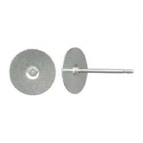8mm Titanium Earring Posts with Stainless Steel Flat Pads - Hypoallergenic