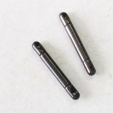 3/4" (20mm) TierraCast Large Hole Bead Bar Links - Black Oxide - Pack of 2