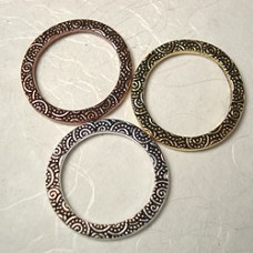 25mm TierraCast Spiral Rings - Precous Metal Plated