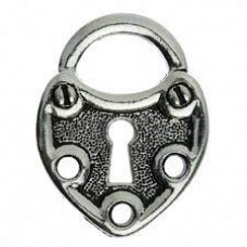 25x20mm TierraCast Vintage Lock Link/Drops - Antique Fine Silver Plated - Each