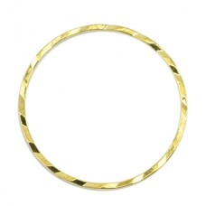 Beadalon Quick-Links - 20mm Round Gold Diamond Cut Ring - Pack of 10