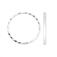 Beadalon Quick-Links - 12mm Diamond Cut Silver Plated Rings - Pk of 10