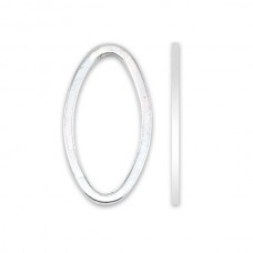 Beadalon Quick-Links - 8x15mm Oval Silver Plated Ring - Pack of 16