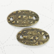25x13mm TierraCast R&R Oval Curved Links - Brass Oxide - each