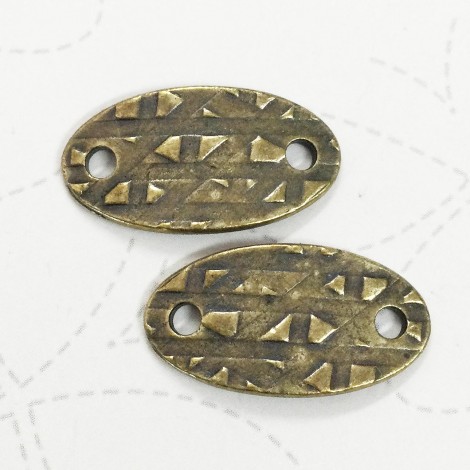 25x13mm TierraCast R&R Oval Curved Links - Brass Oxide - each 25x13mm TierraCast R&R Oval Curved Links - Brass Oxide - each