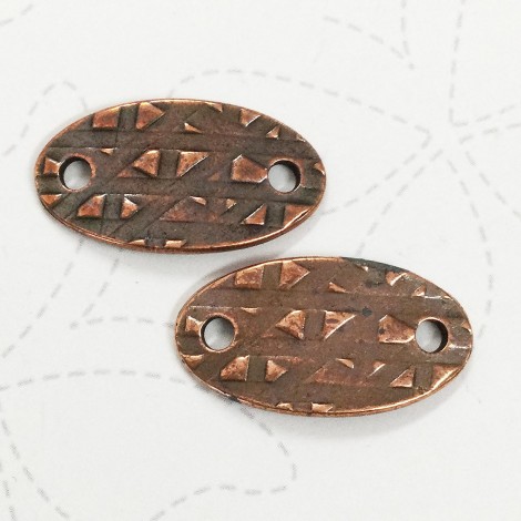 25x13mm TierraCast R&R Oval Curved Links - Antique Copper - each 25x13mm TierraCast R&R Oval Curved Links - Antique Copper - each
