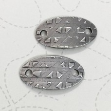 25x13mm TierraCast R&R Oval Curved Links - Antique Pewter - each