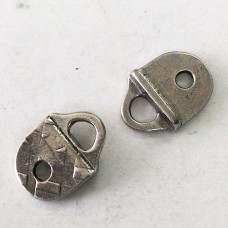 16x11.5mm TierraCast R&R Leather Strap Tips - Antique Pewter - Pack of 2