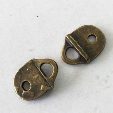 16x11.5mm TierraCast R&R Leather Strap Tips - Brass Oxide - Pack of 2