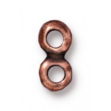 5x10mm TierraCast 2-Hole Nugget Link Bar - Ant Copper