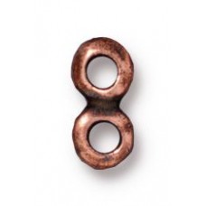 5x10mm TierraCast 2-Hole Nugget Link Bar - Ant Copper - Pack of 2