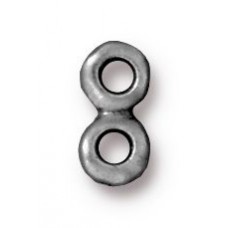 5x10mm TierraCast 2-Hole Nugget Link Bar - Ant Pewter - Pack of 2