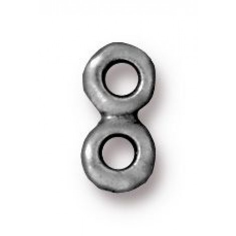 5x10mm TierraCast 2-Hole Nugget Link Bar - Ant Pewter - Pack of 2