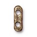 12.5x4mm TierraCast Distressed 2-Hole Spacer Bars - Brass Oxide
