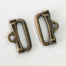 19x12mm TierraCast Bamboo End Bars - Brass Oxide - Pack of 2