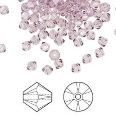 2.5mm Swarovski Crystal Bicones - Light Amethyst - Pack of 10