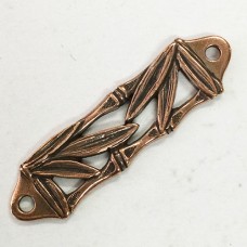 48x13mm TierraCast Bamboo Focal Centrepiece Links - Antique Copper - each