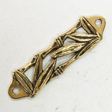 48x13mm TierraCast Bamboo Focal Centrepiece Links - Antique 22K Gold Plated  - each