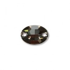 10x7mm Swarovski Sew-on Oval Flatbacks - Satin Crystal - Pack of 2