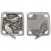 21x18.5mm TierraCast Botanical Birds Link - Antique Pewter - Each