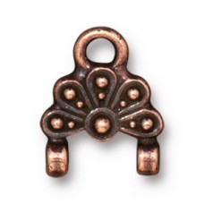 12x14mm TierraCast Oasis Stitch-in Link Ending - Antique Copper Plated 