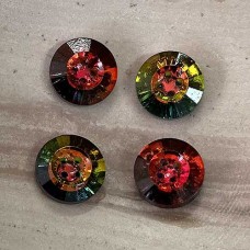 14mm 4-Hole Potomac Crystal Buttons - Magic Wine - Each