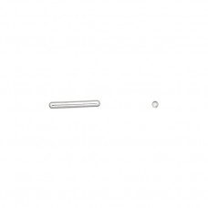 11x1.5mm Silver Plated Smooth Tube Beads - Pk 100
