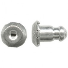 Silver Anodized Aluminium & Bronze Mechanical Ear Nuts - 12 pair