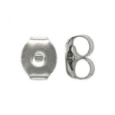 5x3mm 304 Stainless Steel Plain Butterfly Clutch Earnuts - Pack of 12 Pair