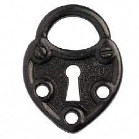 25x20mm TierraCast Vintage Lock Link/Drops - Black Oxide Plated