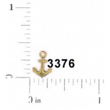 9mm Tiny Anchor Brass Charm