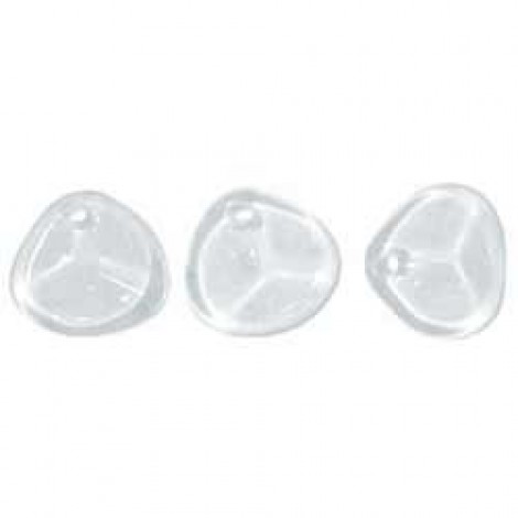 8x7mm Czech Pressed Glass Rose Petals - Crystal - Pack of 20 8x7mm Czech Pressed Glass Rose Petals - Crystal - Pack of 20