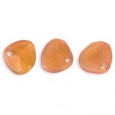 8x7mm Czech Rose Petals - Milky Topaz - Pack of 20