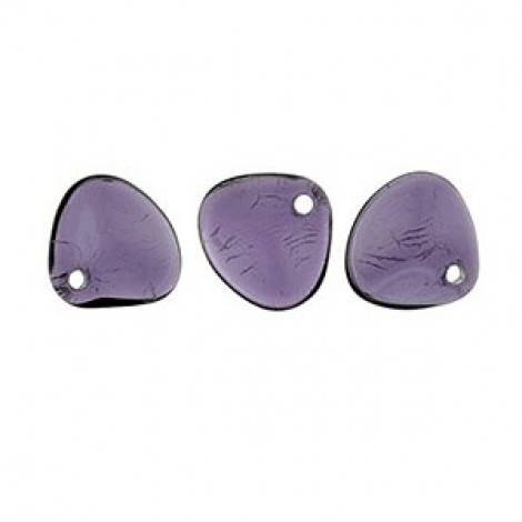 8x7mm Czech Rose Petals - Tanzanite - Pack of 20 8x7mm Czech Rose Petals - Tanzanite - Pack of 20