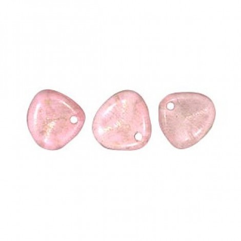 8x7mm Czech Rose Petals - Halo Cherub Pink - Pack of 20