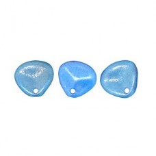 8x7mm Czech Rose Petals - Halo Azurite Blue - Pack of 20