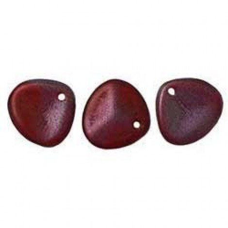 8x7mm Czech Rose Petals - Siam Matte Vega - Pack of 20