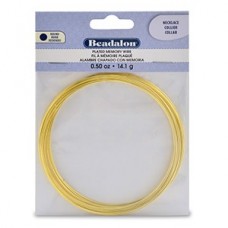 Beadalon Gold Color Plated Memory Wire - Necklace - 18 loops