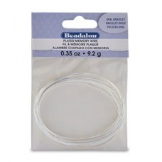 Beadalon Oval Steel Bracelet Memory Wire - Silver Color - 23 Coils