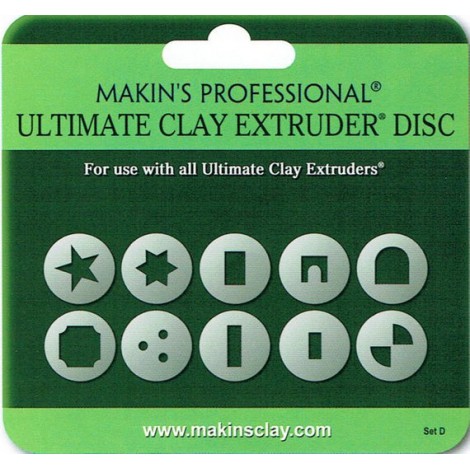 Makins Ultimate Clay Extruder Discs - Set D