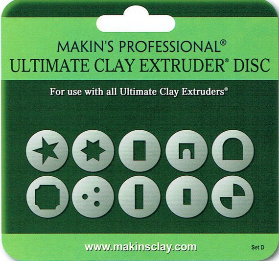 Makins Ultimate Clay Extruder Discs Set D CLAY EXTRUDERS Over the Rainbow