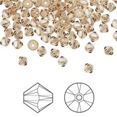 5mm Swarovski Faceted Bicones - Lt Colorado Topaz - Pack of 10