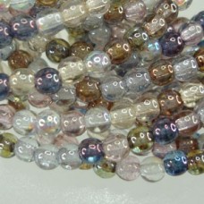 3mm Czech Round Glass Beads - Luster Mix - Pack of 100