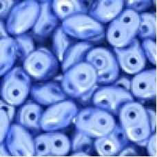 5mm SuperDuo Czech 2-Hole Beads - Pastel Sapphire - 22.5gm