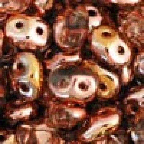 5x2mm SuperDuo Czech 2-Hole Beads - Apollo Gold - 24gm