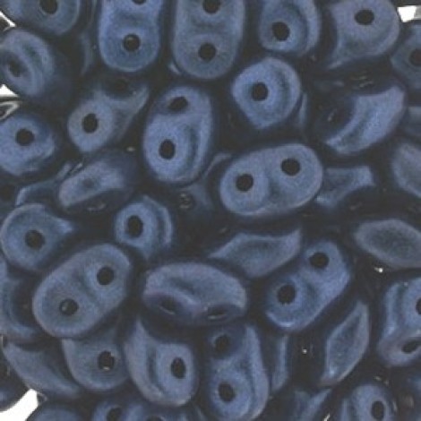 5mm SuperDuo 2-Hole Beads - Metallic Suede Dark Blue - 22.5gm 5mm SuperDuo 2-Hole Beads - Metallic Suede Dark Blue - 22.5gm