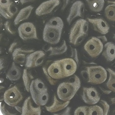 5mm SuperDuo 2-HoleBeads - Metallic Suede Dark Green - 22-24gm 5mm SuperDuo 2-HoleBeads - Metallic Suede Dark Green - 22-24gm