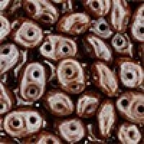 5mm SuperDuo 2-Hole Beads - Umber Luster