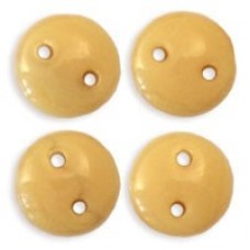 6mm CzechMates 2-Hole Lentils - Opaque Beige - Pack of 50